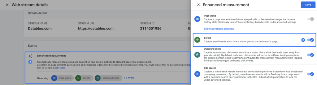 Tracking Scroll Depth with GA4 Enhanced Measurement - Data Bloo